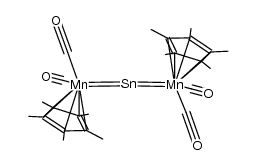 (μ-tin)bis{dicarbonyl(η5-pentamethylcyclopentadienyl)manganese}(Mn-Mn)结构式