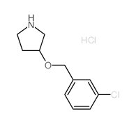 3-[(3-Chlorobenzyl)oxy]pyrrolidine hydrochloride结构式