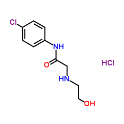 N-(4-Chlorophenyl)-N2-(2-hydroxyethyl)glycinamide hydrochloride (1:1)结构式