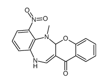 6-methyl-7-nitro-5a,11-dihydrochromeno[2,3-b][1,5]benzodiazepin-13-one Structure