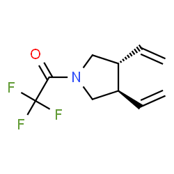 Pyrrolidine, 3,4-diethenyl-1-(trifluoroacetyl)-, trans- (9CI) structure