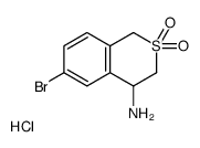 4-AMINO-6-BROMOISOTHIOCHROMAN 2,2-DIOXIDE HYDROCHLORIDE structure