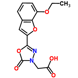 [5-(7-Ethoxy-1-benzofuran-2-yl)-2-oxo-1,3,4-oxadiazol-3(2H)-yl]acetic acid结构式