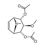 (1α,2β,3α,4β,5α)-2,4-Di-O-acetyl-8-N-methyl-3-O-methyl-8-azabicyclo<3.2.1>oct-6-ene-2,3,4-triol Structure