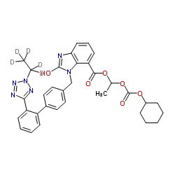 2-Desethoxy-2-hydroxy-2H-2-ethyl Candesartan Cilexetil-d5结构式