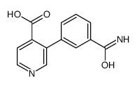 3-(3-carbamoylphenyl)pyridine-4-carboxylic acid结构式