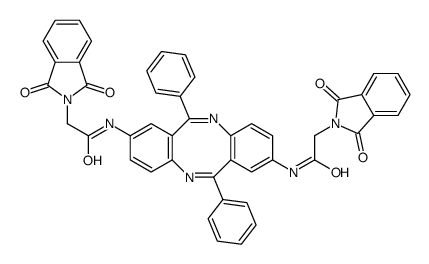 2-(1,3-dioxoisoindol-2-yl)-N-[(6Z,12Z)-2-[[2-(1,3-dioxoisoindol-2-yl)acetyl]amino]-6,12-diphenylbenzo[c][1,5]benzodiazocin-8-yl]acetamide Structure