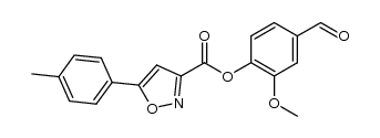 4-formyl-2-methoxyphenyl 5-(4-methylphenyl)isoxazole-3-carboxylate Structure