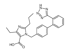 5-ethyl-2-propyl-3-[[4-[2-(2H-tetrazol-5-yl)phenyl]phenyl]methyl]imidazole-4-carboxylic acid Structure