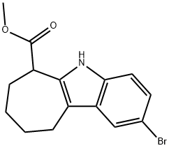 2-Bromo-5,6,7,8,9,10-hexahydro-cyclohepta[b]indole-6-carboxylic acid methyl ester Structure