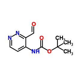 2-Methyl-2-propanyl (3-formyl-4-pyridazinyl)carbamate Structure