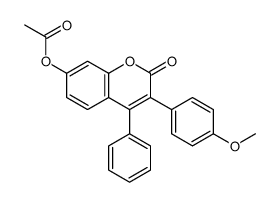 [3-(4-methoxyphenyl)-2-oxo-4-phenylchromen-7-yl] acetate Structure