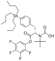 N-[叔丁氧羰基]-4-(三丁基锡烷基)-L-苯丙氨酸 2,3,5,6-四氟苯基酯结构式