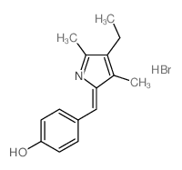 Phenol,4-[(4-ethyl-3,5-dimethyl-2H-pyrrol-2-ylidene)methyl]-, hydrobromide (1:1) Structure