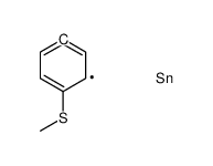 Stannane,trimethyl[4-(methylthio)phenyl]- Structure