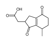 2-(4-methyl-3,7-dioxo-2,4,5,6-tetrahydro-1H-inden-2-yl)acetic acid结构式