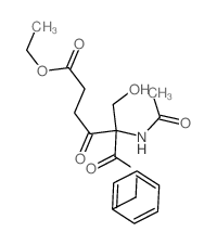 benzyl ethyl 2-acetamido-2-(hydroxymethyl)-3-oxo-hexanedioate Structure