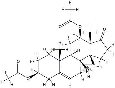 3β,12β-Bis(acetyloxy)-8,14β-dihydroxyandrost-5-en-17-one结构式