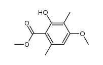 methyl 2-hydroxy-4-methoxy-3,6-dimethylbenzoate结构式