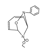 (1S,6R)-8-Phenyl-7-oxa-8,9-diaza-bicyclo[4.2.1]nona-2,4-diene-9-carboxylic acid ethyl ester结构式