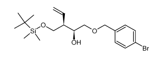 (2S,3R)-1-((4-bromobenzyl)oxy)-3-(((tert-butyldimethylsilyl)oxy)methyl)pent-4-en-2-ol Structure