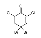 4,4-dibromo-2,6-dichloro-cyclohexa-2,5-dienone结构式