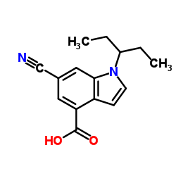 6-Cyano-1-(3-pentanyl)-1H-indole-4-carboxylic acid picture