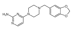 4-(4-Piperonyl-1-piperazinyl)pyrimidin-2-amine structure