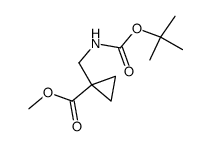 methyl ([[(tert-butoxy)carbonyl]amino]methyl)cyclopropane-1-carboxylate结构式