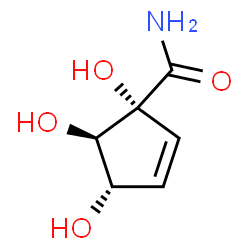 2-Cyclopentene-1-carboxamide,1,4,5-trihydroxy-,(4R,5S)-rel-(-)-(9CI) structure