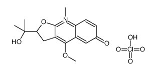 2-(2-hydroxypropan-2-yl)-4-methoxy-9-methyl-2,3-dihydrofuro[2,3-b]quinolin-9-ium-6-ol,perchlorate Structure