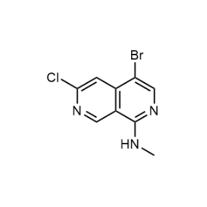 4-Bromo-6-chloro-N-methyl-2,7-naphthyridin-1-amine Structure