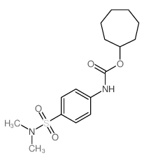 Carbanilic acid, p-(dimethylsulfamoyl)-,cycloheptyl ester (8CI) Structure