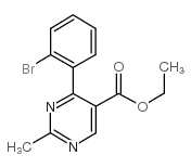 ethyl-2-methyl-4-(2-bromophenyl)-pyrimidine-5-carboxylate结构式