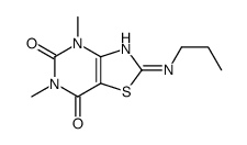 4,6-dimethyl-2-(propylamino)-[1,3]thiazolo[4,5-d]pyrimidine-5,7-dione结构式