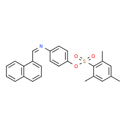 4-[(1-NAPHTHYLMETHYLENE)AMINO]PHENYL 2,4,6-TRIMETHYLBENZENESULFONATE structure