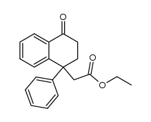 4-Oxo-1-phenyl-1,2,3,4-tetrahydro-1-naphthylessigsaeureethylester结构式