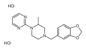 2-[4-(1,3-benzodioxol-5-ylmethyl)-2-methylpiperazin-1-yl]pyrimidine,dihydrochloride Structure