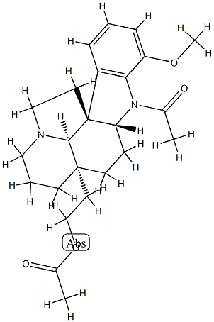 1-Acetyl-17-methoxyaspidospermidin-21-ol acetate结构式