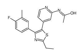 N-[4-[2-ethyl-4-(4-fluoro-3-methylphenyl)-1,3-thiazol-5-yl]pyridin-2-yl]acetamide结构式