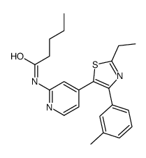 N-[4-[2-ethyl-4-(3-methylphenyl)-1,3-thiazol-5-yl]pyridin-2-yl]pentanamide Structure