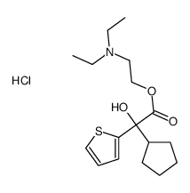 2-(diethylamino)ethyl alpha-cyclopentyl-alpha-hydroxythiophen-2-acetate hydrochloride Structure