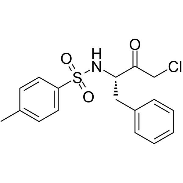 N-(对甲苯磺酰基)-L-苯丙氨酰甲基氯星空app(TPCK)结构式