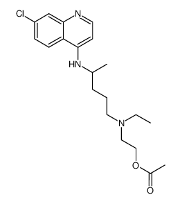 1-acetoxy-2-{[4-(7-chloro-quinolin-4-ylamino)-pentyl]-ethyl-amino}-ethane structure