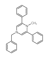 Pyrazine,1,4-dihydro-1-methyl-2,6-diphenyl-4-(phenylmethyl)-结构式