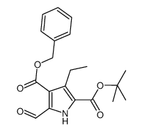 4-benzyl 2-tert-butyl 3-ethyl-5-formyl-1H-pyrrole-2,4-dicarboxylate结构式