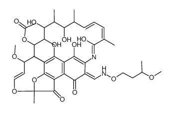 3-(3-Methoxybutoxyiminomethyl)rifamycin SV structure