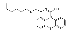 N-(2-hexylsulfanylethyl)phenothiazine-10-carboxamide Structure