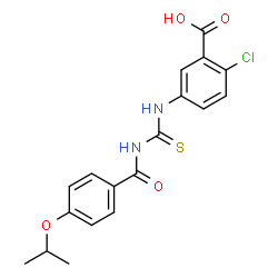 2-CHLORO-5-[[[[4-(1-METHYLETHOXY)BENZOYL]AMINO]THIOXOMETHYL]AMINO]-BENZOIC ACID Structure