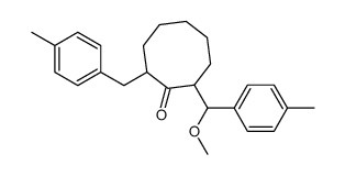 2-[methoxy-(4-methylphenyl)methyl]-8-[(4-methylphenyl)methyl]cyclooctan-1-one结构式